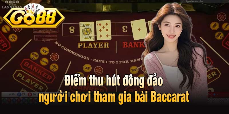 Điểm thu hút đông đảo người chơi tham gia bài Baccarat