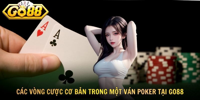 Các vòng cược cơ bản trong một ván Poker tại GO88