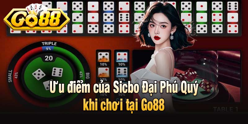 Ưu điểm của Sicbo Đại Phú Quý khi chơi tại Go88